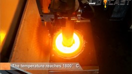 Small upward-continuous casting machine