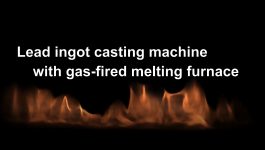 Aluminum ingot casting machine with gas-fired melting furnace
