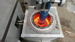 Upward continuous casting machine for wire