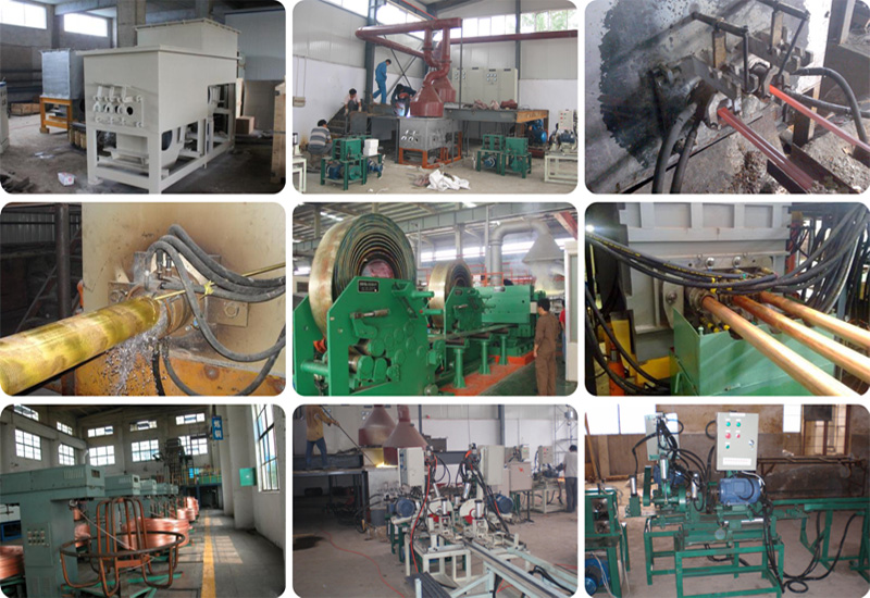 Copper and brass horizontal continuous casting equipment at production sites