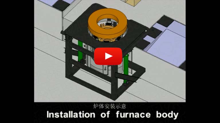 Installation of steel shell furnace