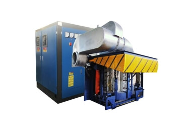 1000kg-50ton-Steel-frame-induction-furnace-with-hydraulic-tilting-system