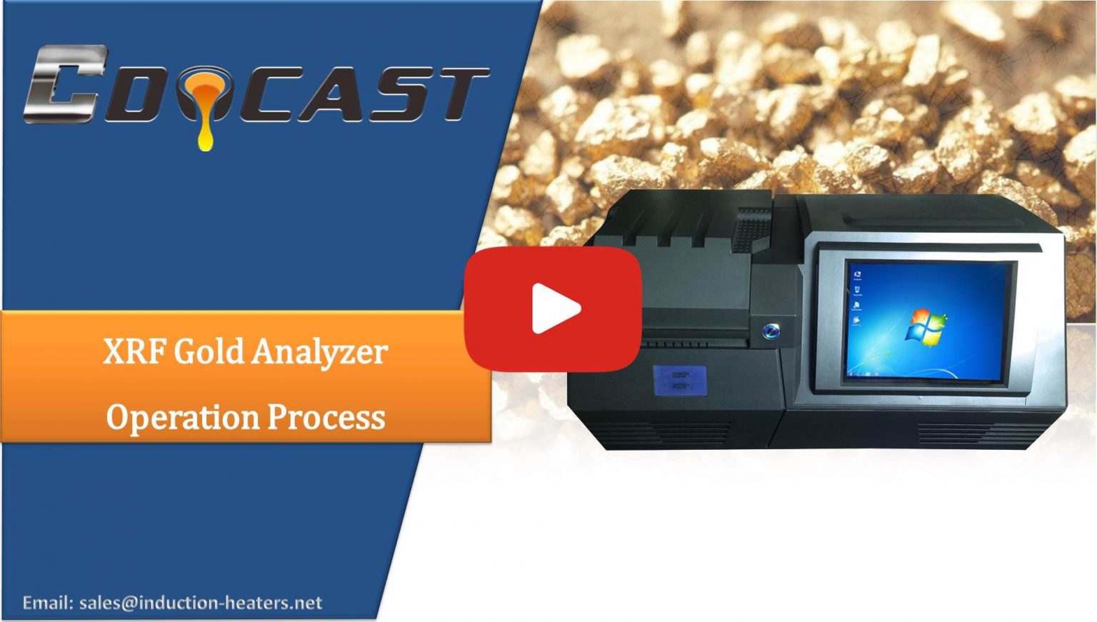 XRF Gold Analyzer operation process——CDOCAST