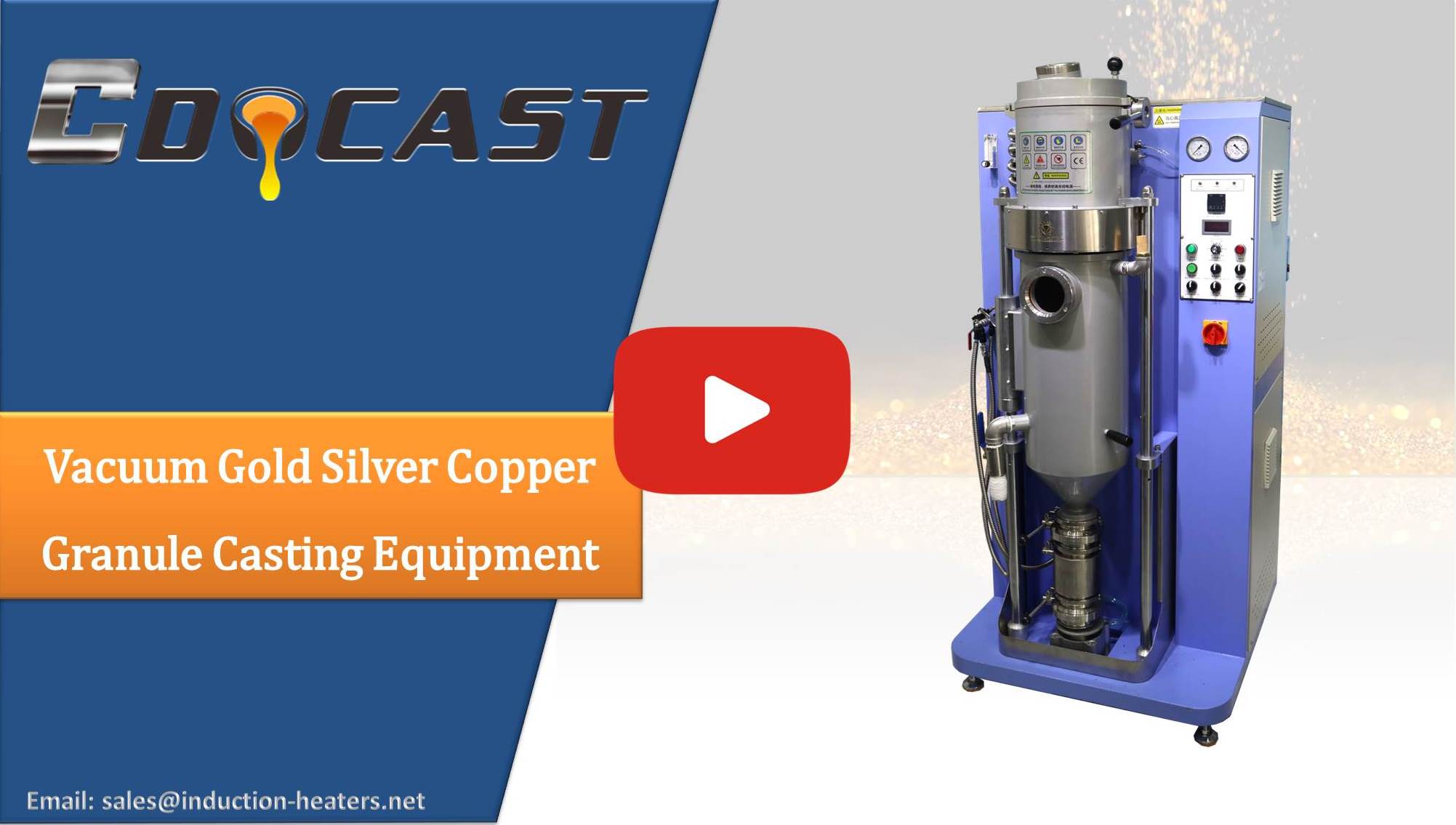 vacuum gold silver copper granule casting equipment